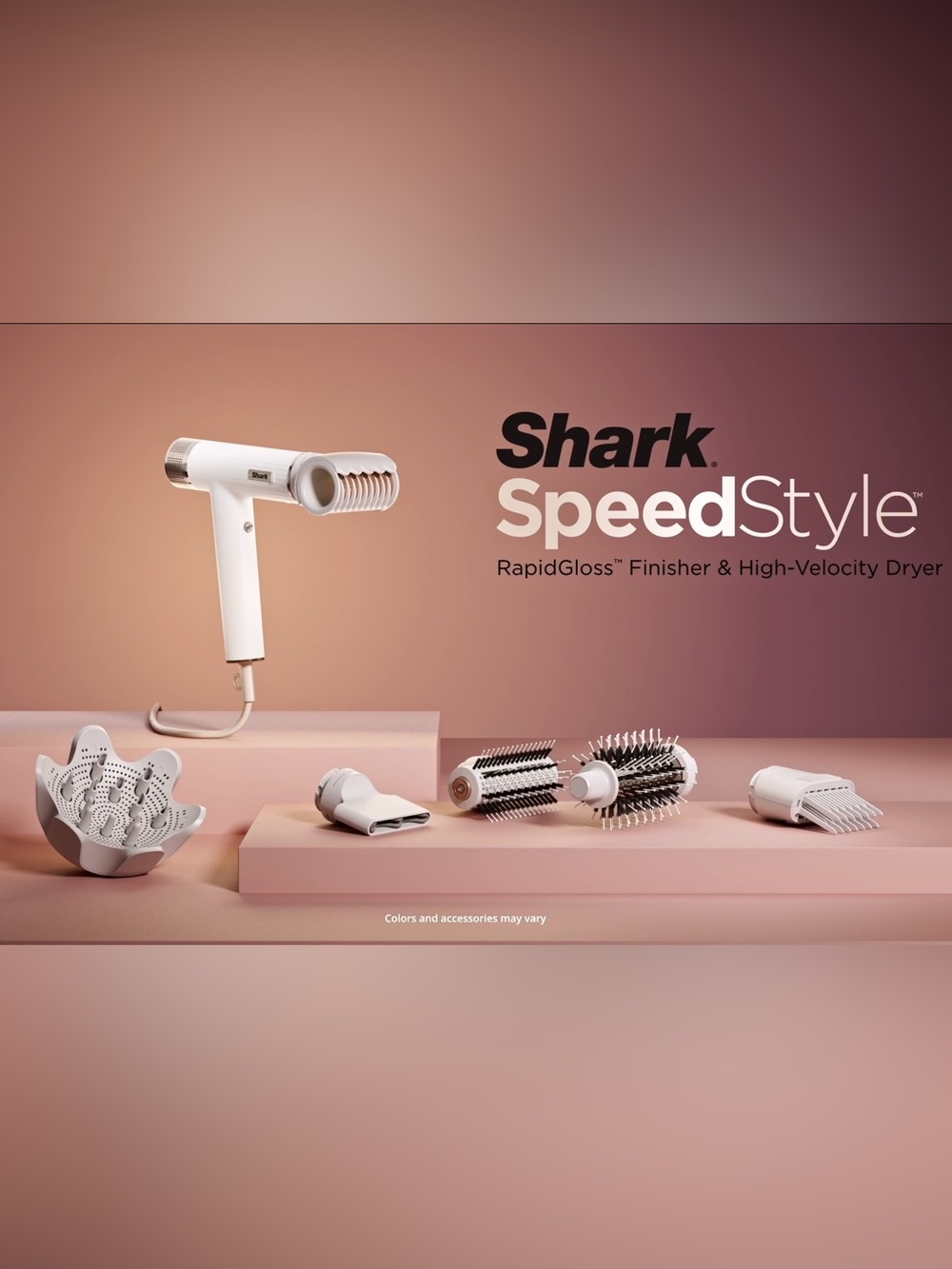 Shark SpeedStyle RapidGloss Hair Dryer + 4 Attachments & Box